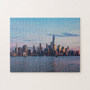 Hoboken, New Jersey Skyline während des Sonnenunte Puzzle