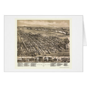Hoboken, NJ panoramische Karte - 1881