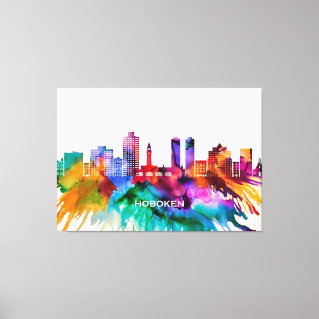 Hoboken Skyline Leinwanddruck (Vorderseite)