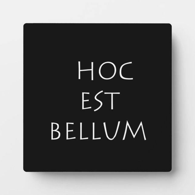 Hoc est bellum fotoplatte (Vorderseite)