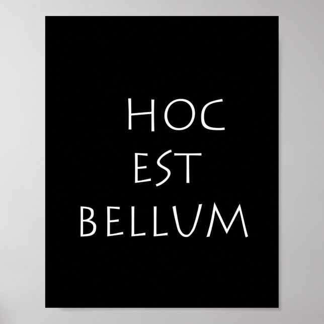 Hoc est bellum poster (Vorne)