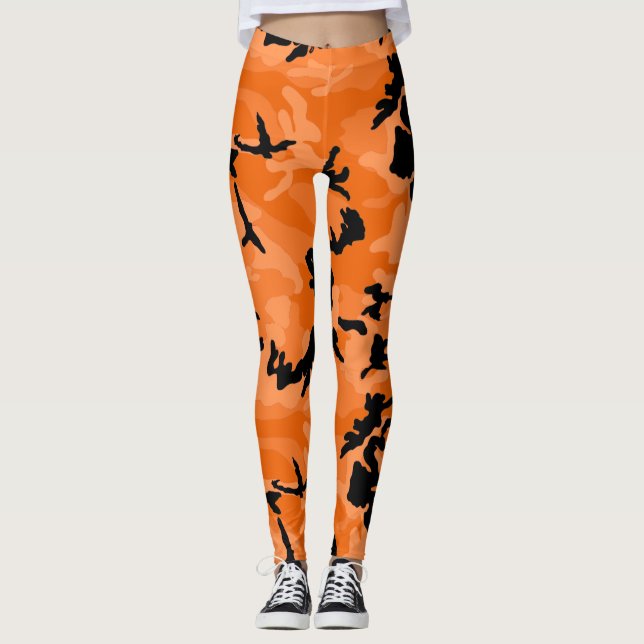 HOC Orange Halloween Edition Camouflage Leggings (Vorderseite)