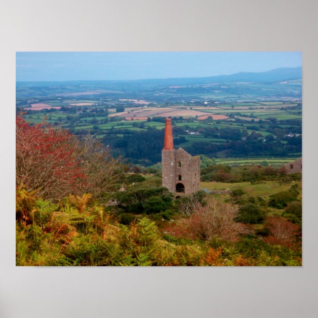 Hoch auf der Moors Bodmin Moor Cornwall England Poster (Vorne)