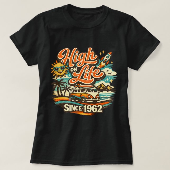 HOCH BEIM LEBEN SEIT 1962 T-Shirt (Design vorne)