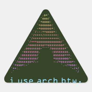 Hoch dunkel - Farbe Dreieckiger Aufkleber