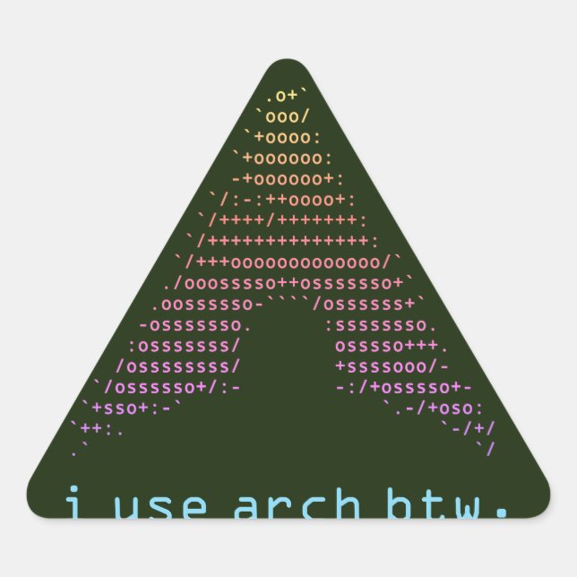 Hoch dunkel - Farbe Dreieckiger Aufkleber (Vorderseite)