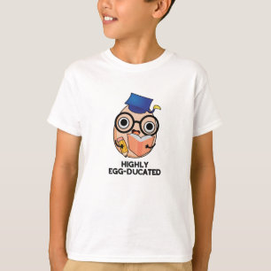 Hoch eiserner Funny Educated Egg Pun T-Shirt