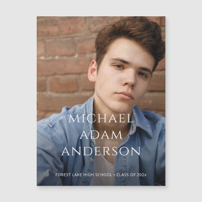 Hoch entwickelte Abschluss Foto Ankündigung Magnet (Vorderseite)