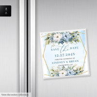 Hoch entwickelte Boho Blue Peonies Gold Save the D