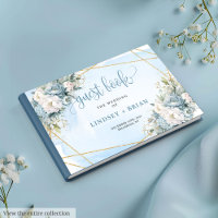 Hoch entwickelte Boho Pastel Blue White Gold Peoni