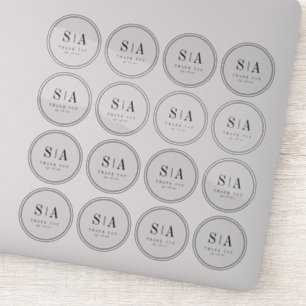 Hoch entwickelte Gastgeschenk Hochzeit für Monogra Aufkleber