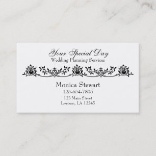 Hoch entwickelte Hochzeits-Planer-Visitenkarte Visitenkarte