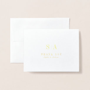 Hoch entwickeltes minimalistisches Monogramm Viele Folienkarte