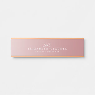 Hoch entwickeltes Rosen-Goldchic-Bogen-Schwarzes Türschild