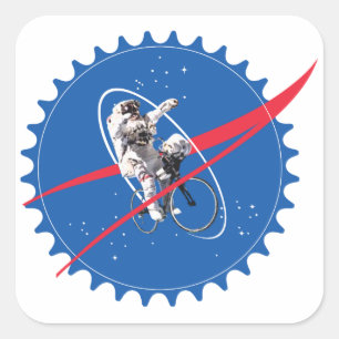 Hoch fahren quadratischer aufkleber