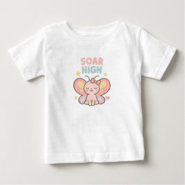 Hoch Fliegen – Pastell-Schmetterlingsfreude Baby T-shirt