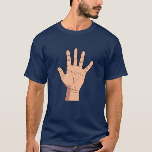 Hoch fünf offene Hand-Zeichen fünf Flügel Gesture  T-Shirt