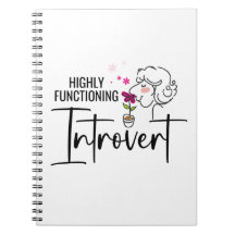 Hoch funktionierendes Introvert Spiral Foto Notebo
