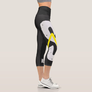 Hoch geschnittene Capri-Hosen, positive Energie Capri Leggings