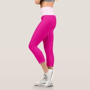 Hoch geschnittene Capri-Hotpink  Capri Leggings