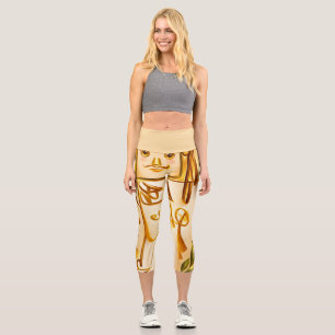 Hoch geschnittene Caprihosen Capri Leggings