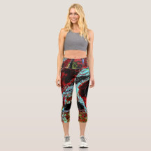 Hoch geschnittene Caprihosen – Serpent Frequency A