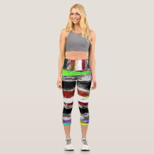 Hoch geschnittene Yoga-Capris – Reflection Layers