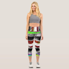 Hoch geschnittene Yoga-Capris – Reflection Layers Capri Leggings
