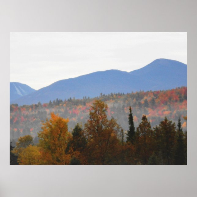 Hoch Gipfel Adirondacks Herbstgebirge Wald Poster (Vorne)