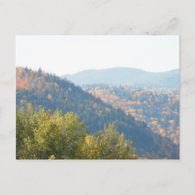 Hoch Gipfel Adirondacks Herbstgebirge Wald Postkarte (Vorderseite)