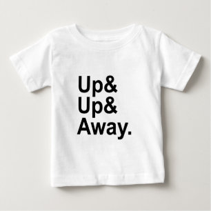 Hoch, hoch und weg Fliegende Motivations-Express Baby T-shirt