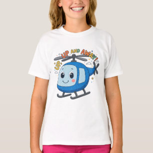 Hoch, Hoch, und Weg, Süße Kinder Hubschrauber T-Shirt