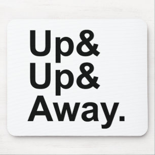 Hoch, hoch & weg   Fliegende Motivations-Expressio Mousepad