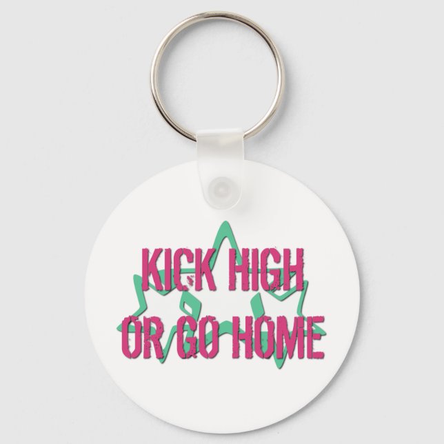 Hoch klopfen oder Zuhause gehen Schlüsselanhänger (Vorderseite)