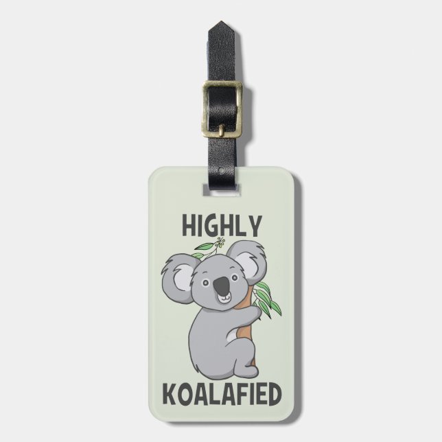 Hoch Koalafied Koala Gepäckanhänger (Vorderseite vertikal)