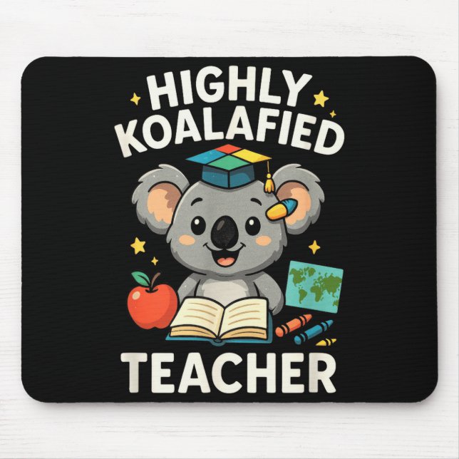 Hoch koalifizierter Lehrer - Lustiger Koala Bär  Mousepad (Vorne)