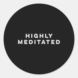 Hoch meditierte Meditations-Yoga-Neuheit Runder Aufkleber
