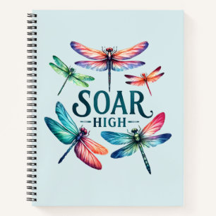 Hoch nach oben - Libelle farbenfroh Inspiration Notizbuch