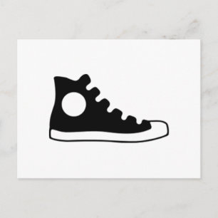 Hoch oben Sneaker Postkarte