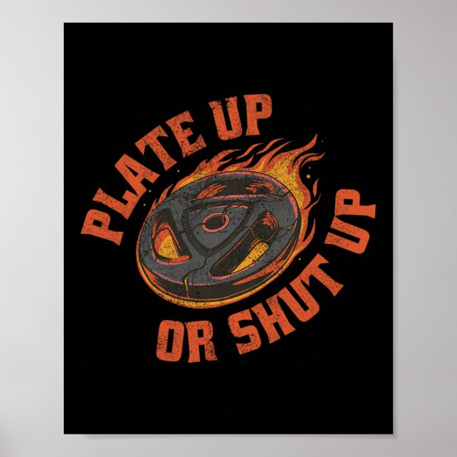 Hoch oder schaltet ab - Krafttrainingshub Poster (Vorne)