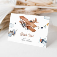 Hoch und weg, Vintage Aquarell-Airplane-Babydusche