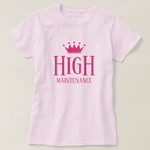 Hoch wartungsrosa Prinzessin t Shirt für Diva