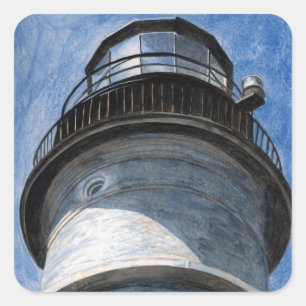 Hoch zum Portland Head Light Quadratischer Aufkleber