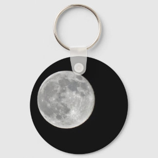 Hochauflösendes Vollmond-Foto Schlüsselanhänger