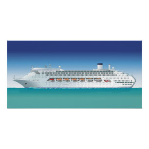 Hochdetailliertes Kreuzfahrtschiff Poster