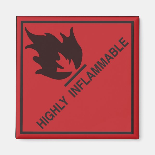hochentzündlich magnet (Vorne)