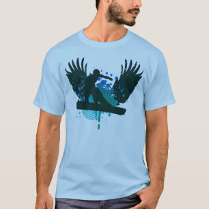 Hochfi Snowboarden. Der Ozean verblasst mit aquama T-Shirt