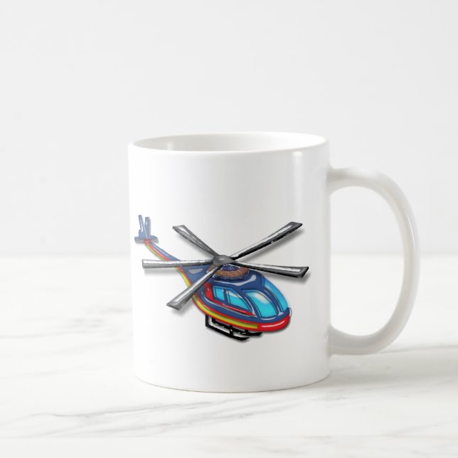 Hochfliegender Hubschrauber Kaffeetasse (Rechts)