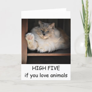 HOCHFÜNF, wenn Sie Tiere Liebe, Karte