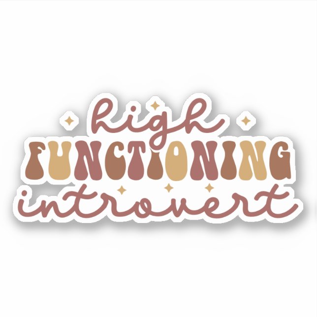 Hochfunktionierende Einführung Aufkleber (Vorderseite)